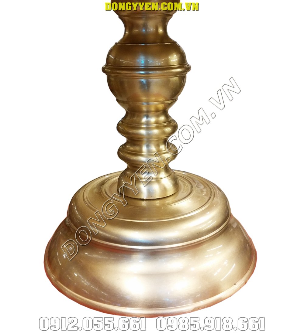 nến thờ gia tiên bằng đồng vàng 50cm