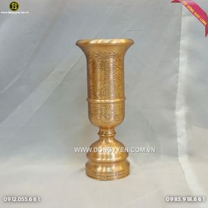 Ống Hương Đồng Đỏ ám rồng 30cm mãu mộc