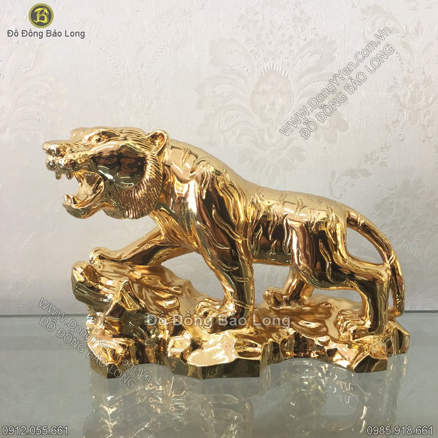 Tượng Hổ - Cọp 18cm Mạ Vàng 24k
