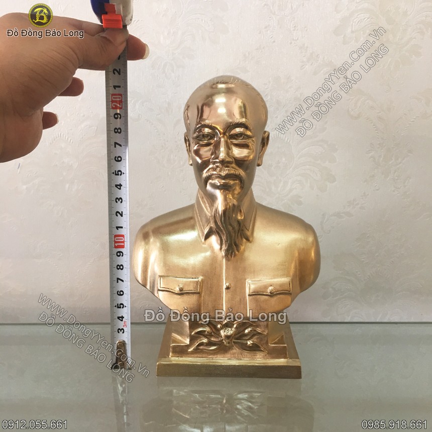 tượng đồng chân dung bác hồ cao 22cm