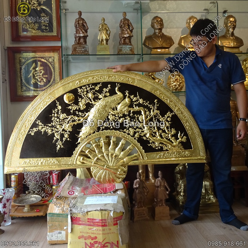 Tranh Quạt Đồng Công Mai 1m55