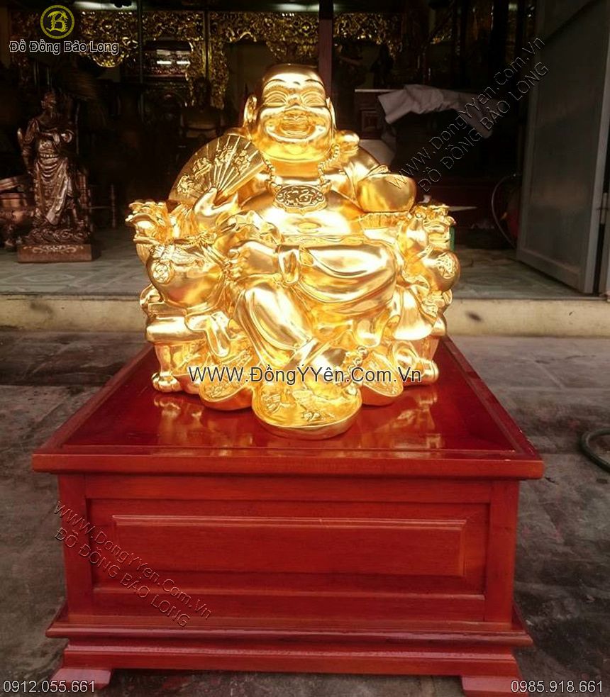 thếp vàng tượng đồng phật di lặc