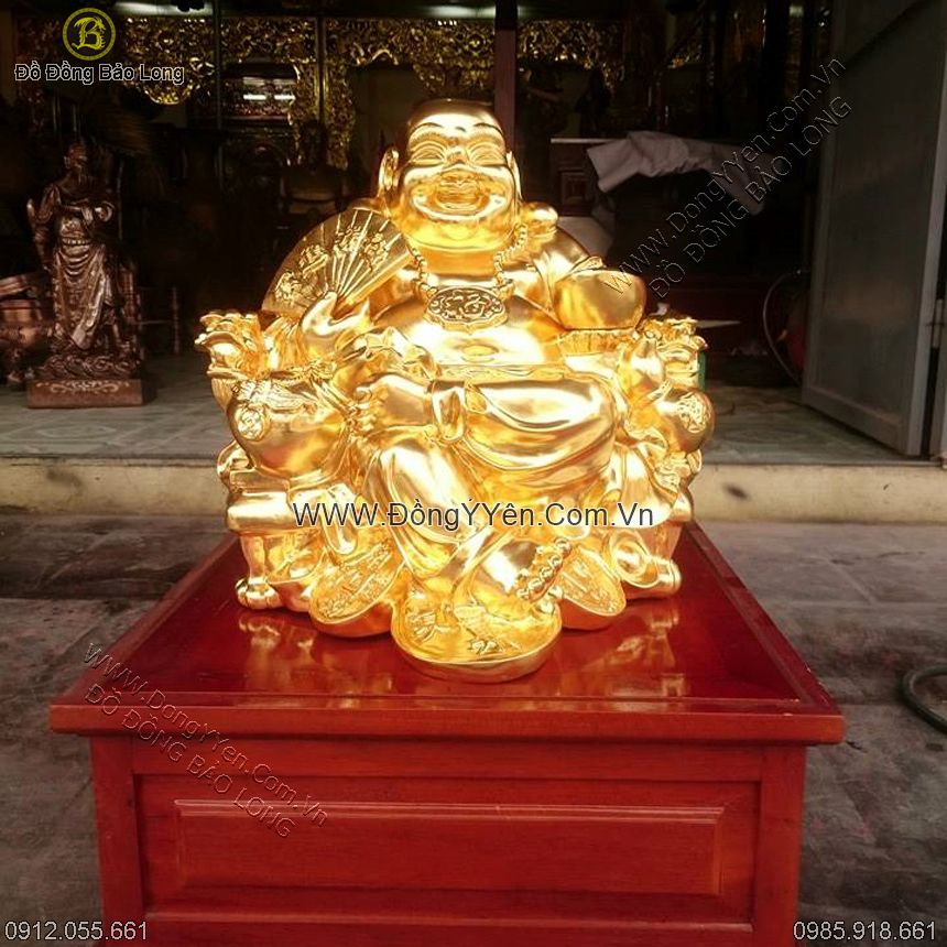 Thếp Vàng Tượng Đồng Phật Di Lặc