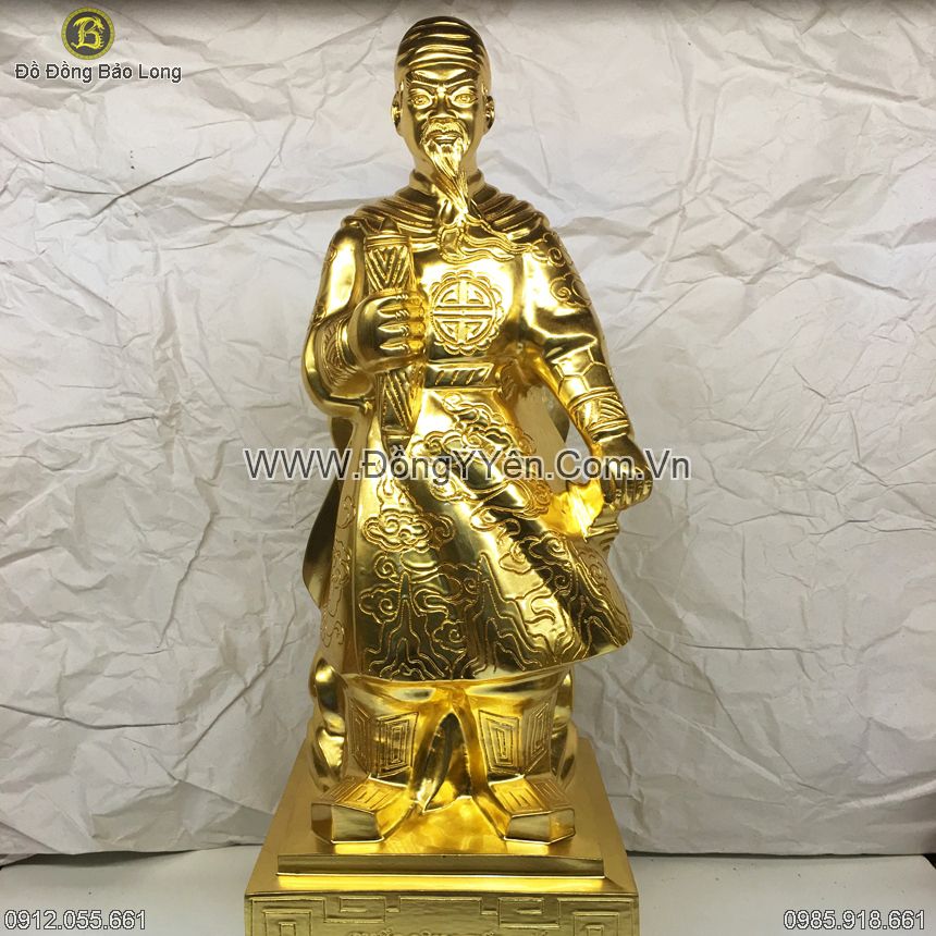 Thếp Vàng Tượng Trần Hưng Đạo Cao 50cm