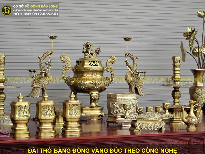 giá đài thờ bằng đồng