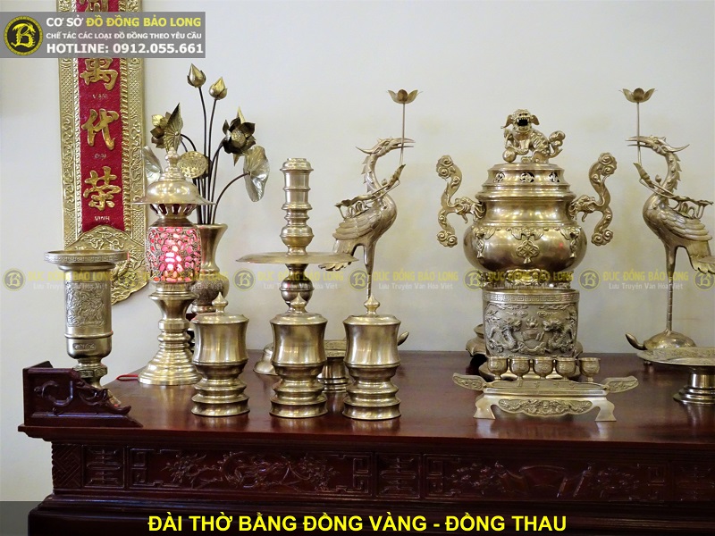 giá đài thờ bằng đồng
