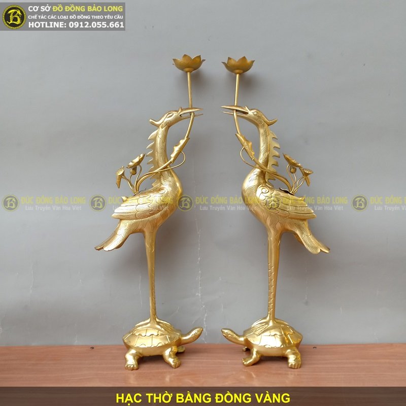 giá hạc thờ đồng