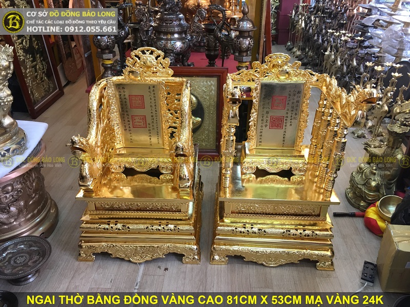 giá ngai thờ bằng đồng