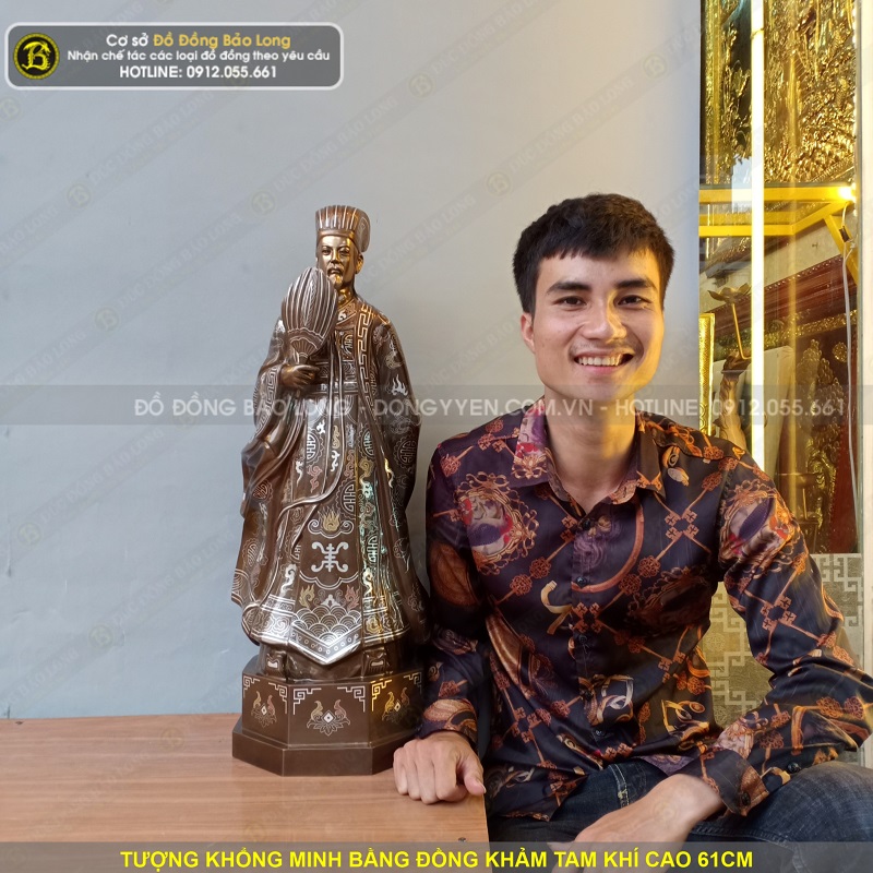 giá tượng khổng minh bằng đồng
