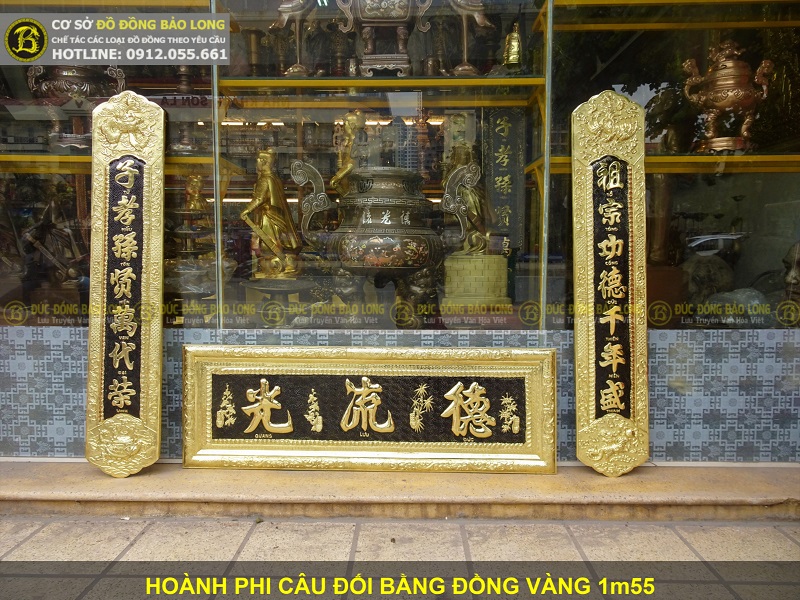 giá hoành phi câu đối bằng đồng