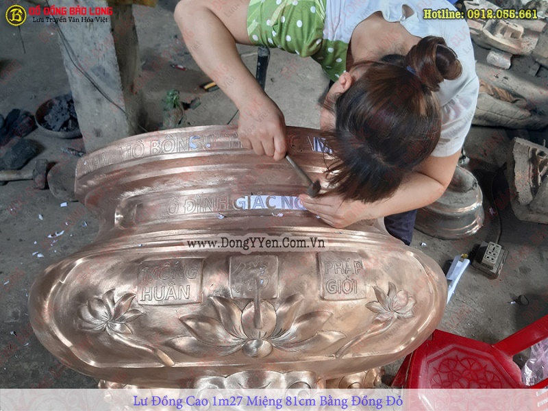 đúc lư đồng lư hương bằng đồng giá rẻ tại Cà Mau