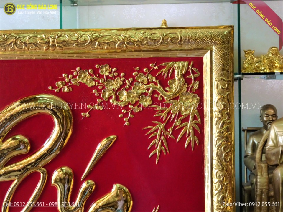 tranh chữ phúc mạ vàng
