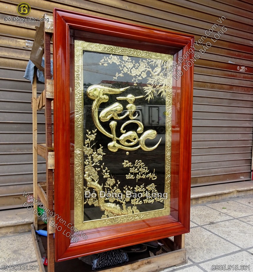 tranh chữu tài lộc thư pháp 81cm