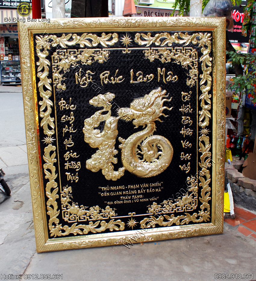 tranh chữ Phúc long phụng sum vầy