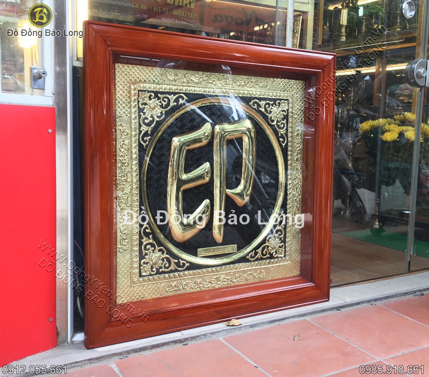 Tranh chữ Ấn bằng đồng 81cm