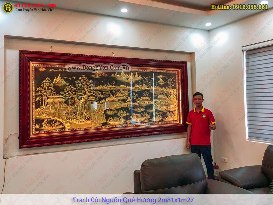 tranh cội nguồn quê hương 2m81