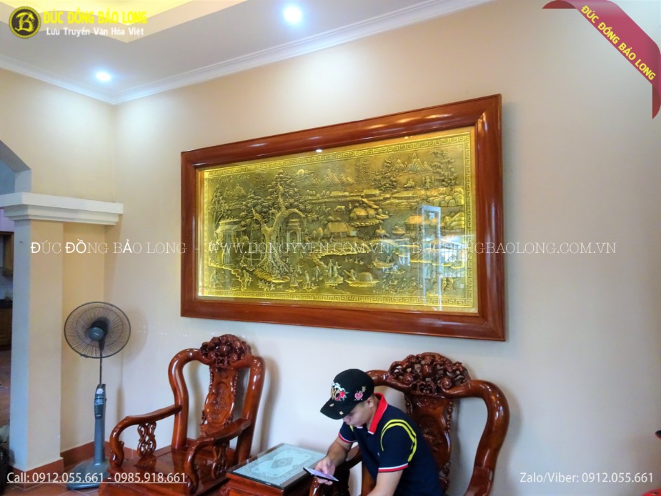 tranh cội nguồn quê hương bằng đồng