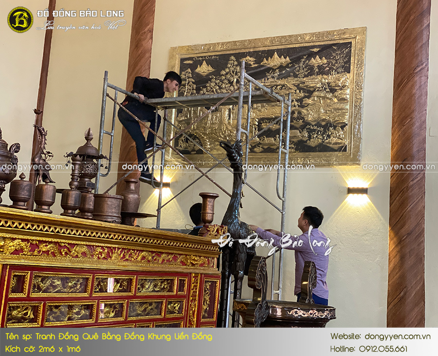 tranh đồng quê khung liền đồng