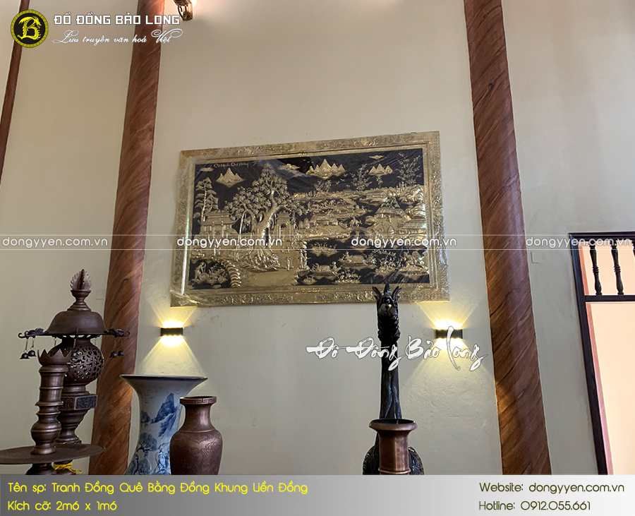 tranh đồng quê khung liền đồng