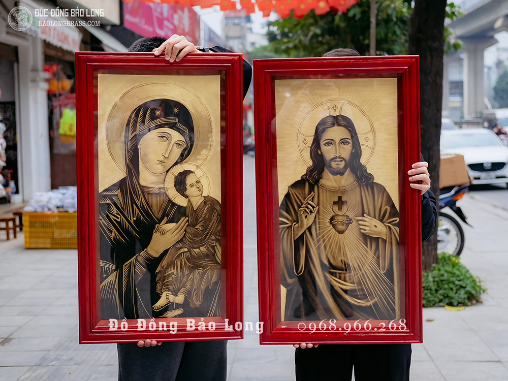 Tranh Công Giáo Bằng Đồng Khắc Tay