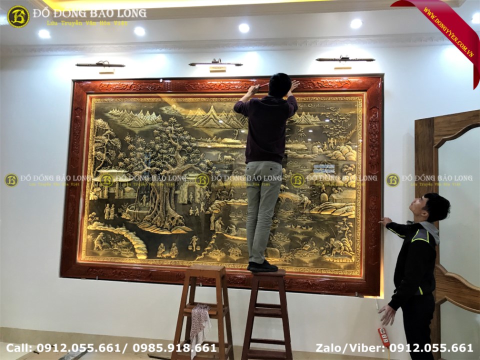 tranh đồng treo phòng khách