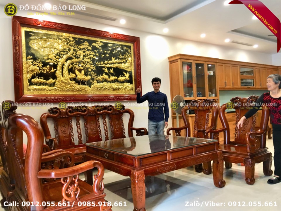 tranh đồng treo phòng khách