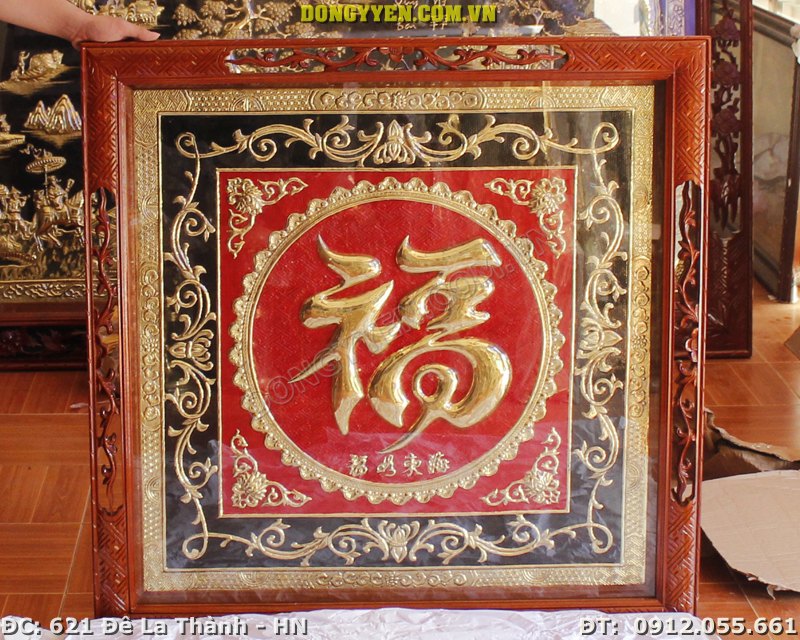 Tranh Đồng Chữ Phúc 1m - Tranh Chữ Phúc