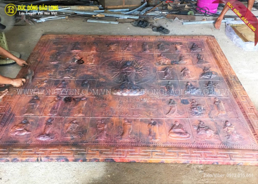 thi công thiết kế phù điêu tranh phật