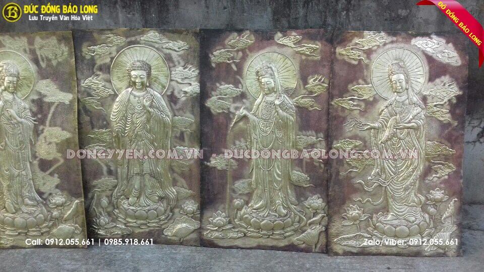 tranh phật bằng đồng