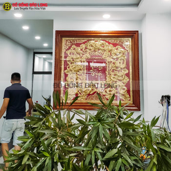 Lắp Tranh Cửu Long Hưng Thịnh Mạ Vàng 1m55 tại Tân Bình