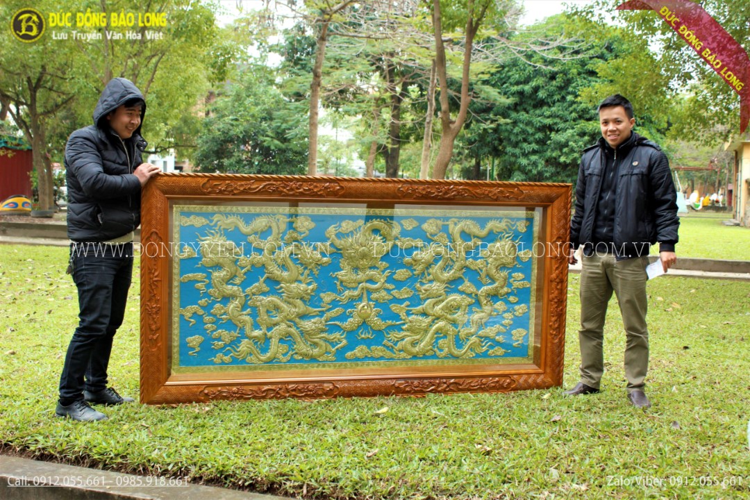 tranh cửu long tranh châu bằng đồng