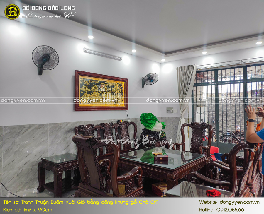 lắp đặt tranh thuận buồm xuôi gió