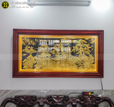 Tranh Thuận Buồm Xuôi Gió bằng đồng 1m7 x 90cm