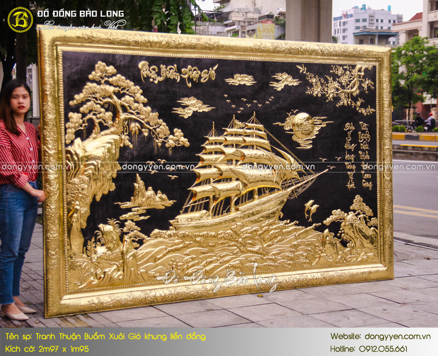 lắp đặt tranh thuận buồm xuôi gió
