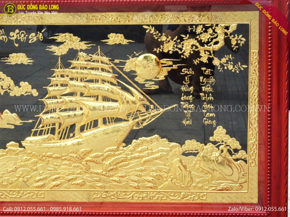 chi tiết tranh thuận buồm xuôi gió