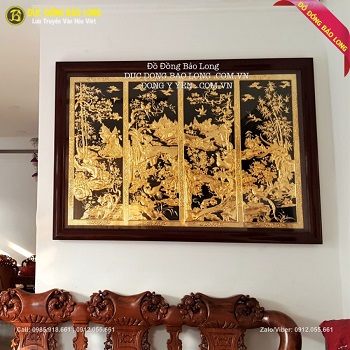 Báo Giá Tranh Tứ Qúy Bằng Đồng