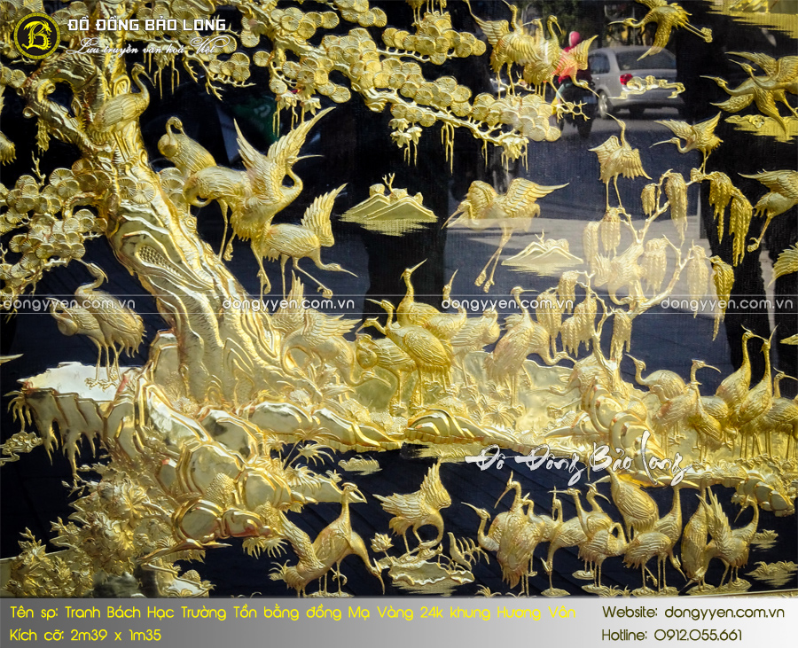 quy cách chế tac tranh bách hạc