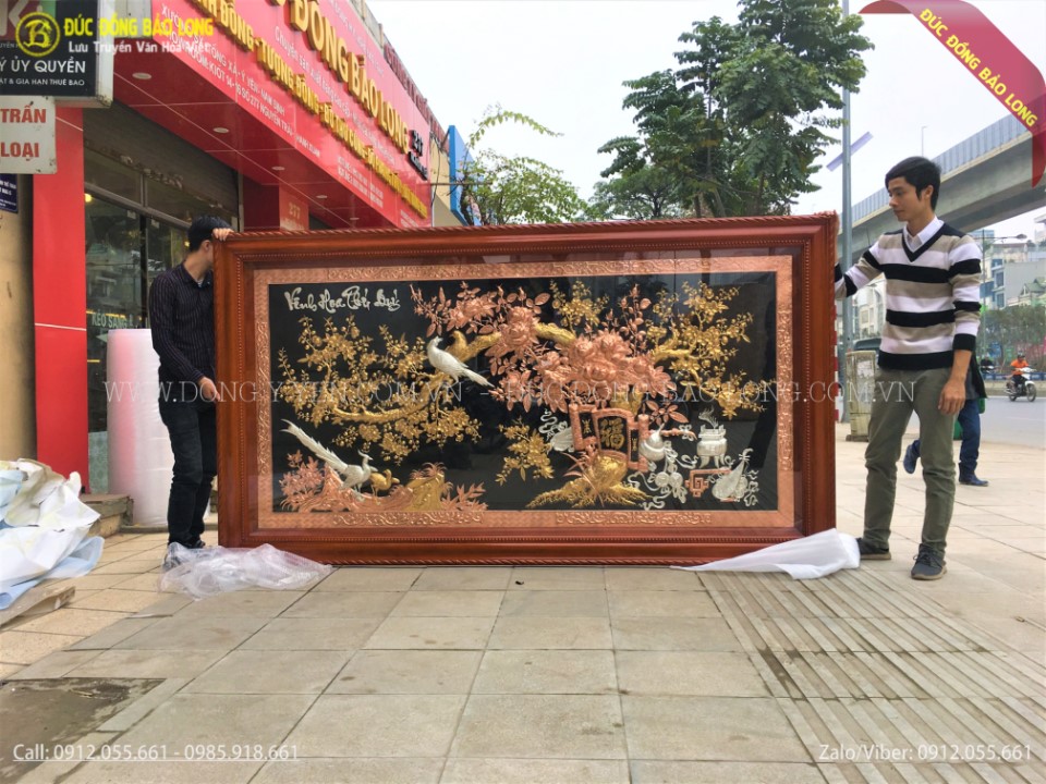tranh vinh hoa phú quý bằng đồng