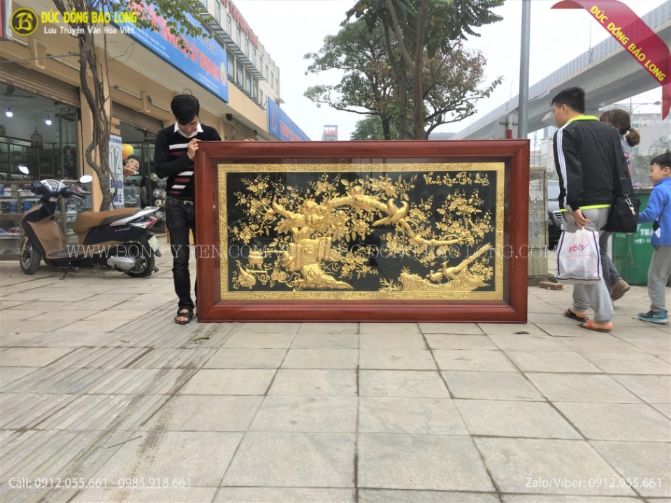 Tranh vinh hoa phú quý bằng đồng