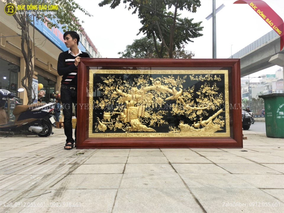 Tranh vinh hoa phú quý bằng đồng