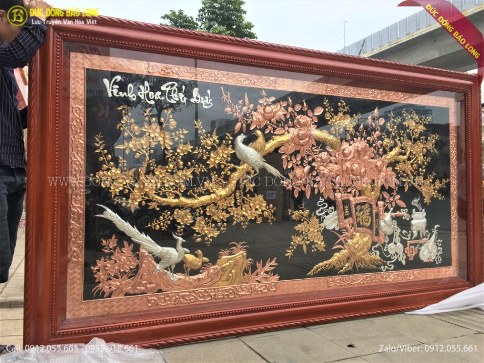 tranh vinh hoa phú quý bằng đồng