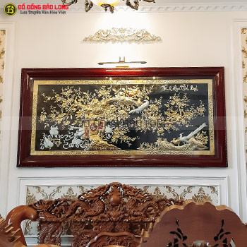 Lắp Tranh Vinh Hoa Phú Quý mạ vàng 2m31 tại Binh Dương