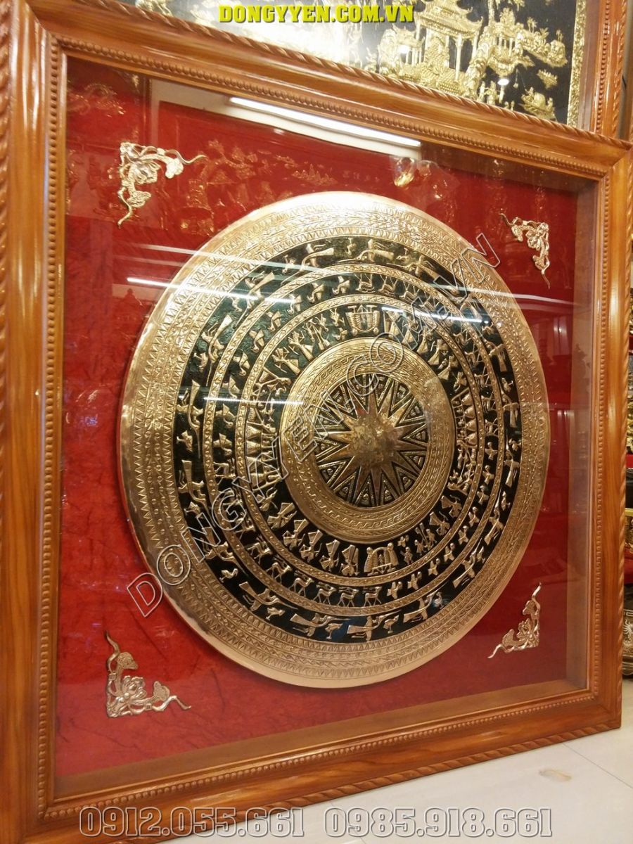 Khung gỗ mặt trống đồng 1m