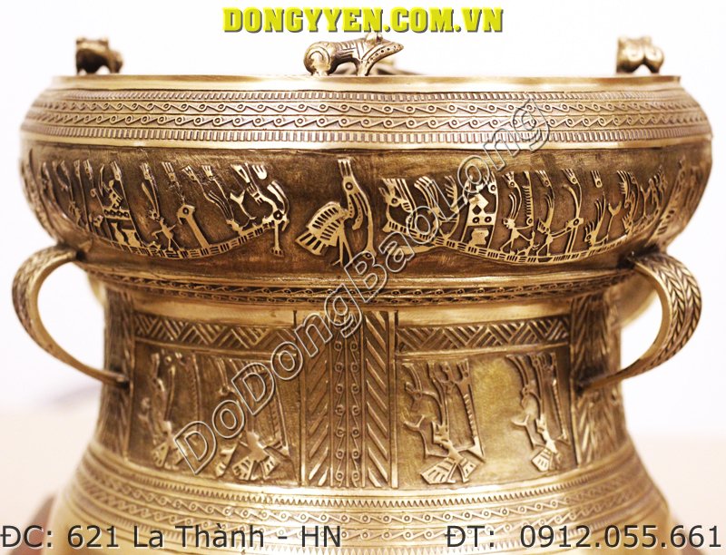 Nét đúc tinh xảo trên trống đồng đông sơn