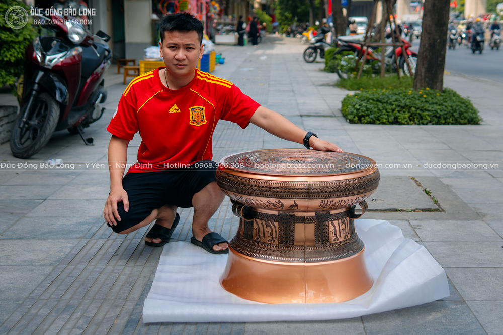 trống đồng ngọc lũ đường kính 60cm