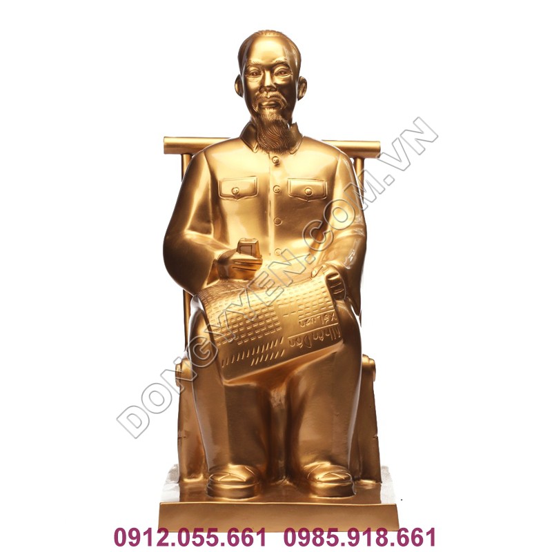 Tượng Bác Hồ Ngồi Đọc Sách 42cm