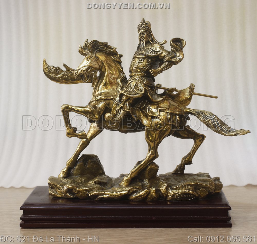 Tượng Quan Công Cưỡi Ngựa 24cm