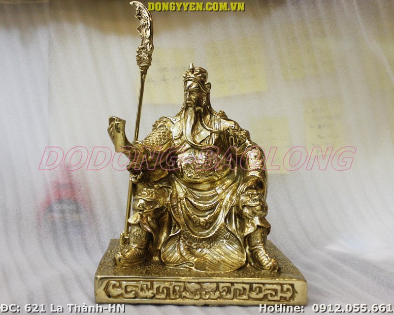 Tượng Quan Công Ngồi Đọc Sách 25cm