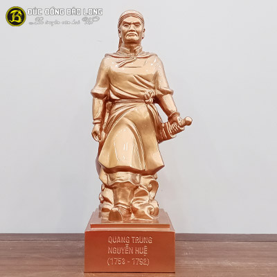 Tượng Vua Quang Trung Bằng Đồng Đỏ Đúc Thủ Công Cao 42cm