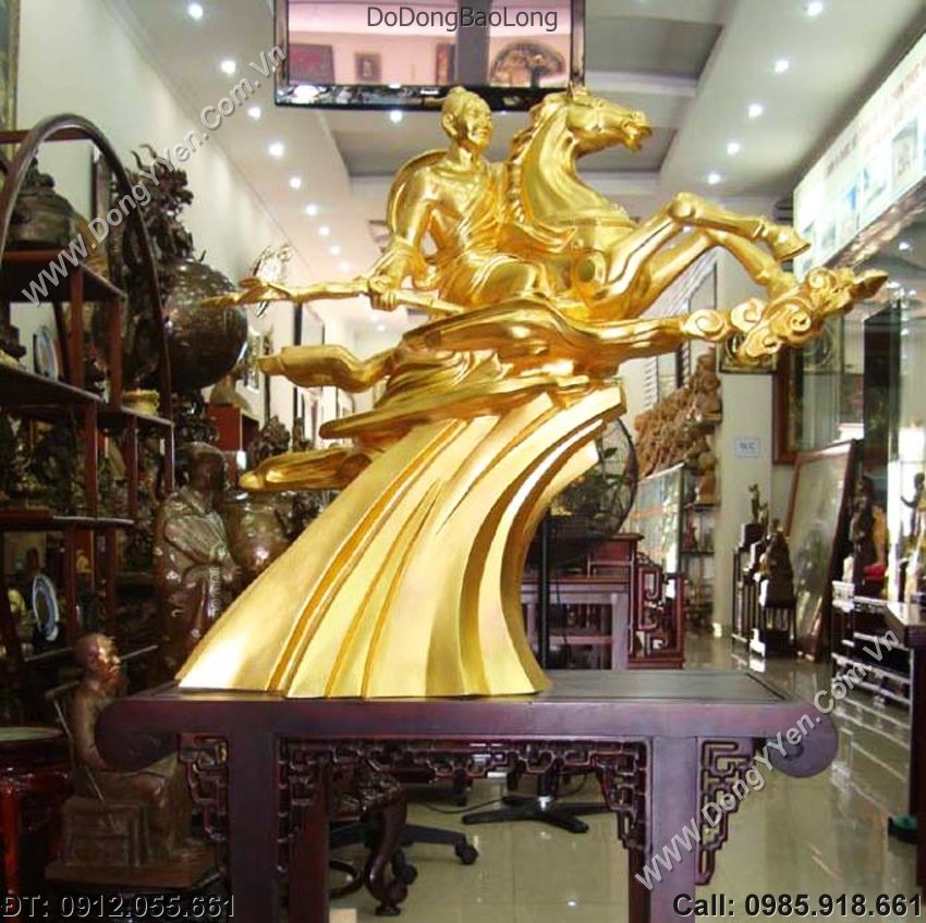 tượng thánh gióng mạ vàng 24k